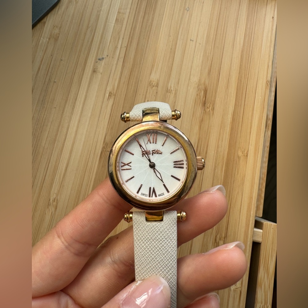 Folli Follie Beige Leather Watch